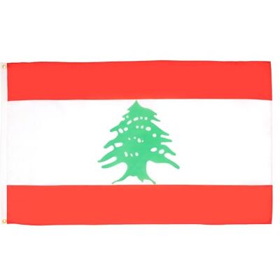AZ FLAG Vlag Libanon, 150 x 90 cm, Libanese vlag, licht, polyester, 2 ogen Voor gebruik binnenshuis, decoratieve vlag, dubbele naden en versterkte randen met metalen ogen AZ FLAG Vlag Libanon, 150 x 90 cm, Libanese vlag, licht, polyester, 2 ogen Voor gebruik binnenshuis, decoratieve vlag, dubbele naden en versterkte randen met metalen ogen