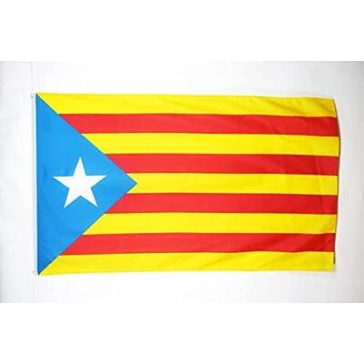 AZ FLAG Estelada Blava 90 x 150 cm vlag Catalaanse vlag 90 x 150 cm bannervlag 0,9 x 1,5 m licht polyester Usage intérieur Drapeau décoratif catalan indépendentiste coutures doubles et bords renforcés avec œillets métalliques AZ FLAG Estelada Blava 90 x 150 cm vlag Catalaanse vlag 90 x 150 cm bannervlag 0,9 x 1,5 m licht polyester Usage intérieur Drapeau décoratif catalan indépendentiste coutures doubles et bords renforcés avec œillets métalliques