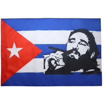 AZ FLAG Vlag Cuba met fidel Castro 90 x 60 cm – Cubaanse vlag 60 x 90 cm vlaggenschede voor vlaggenstok AZ FLAG Vlag Cuba met fidel Castro 90 x 60 cm – Cubaanse vlag 60 x 90 cm vlaggenschede voor vlaggenstok