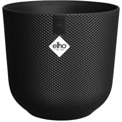 Elho Jazz rond 35cm bloempot Living Black Ø 34,5 x H 32,2 cm, geschikt voor binnen, 100% gerecycled kunststof Elho Jazz rond 35cm bloempot Living Black Ø 34,5 x H 32,2 cm, geschikt voor binnen, 100% gerecycled kunststof