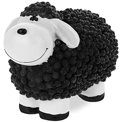 Relaxdays Tuinfiguur, schapen, weerbestendig, polyhars, 16 x 21 x 12,5 cm (h x b x d), schapen, decoratief, voor binnen en buiten, zwart Relaxdays Tuinfiguur, schapen, weerbestendig, polyhars, 16 x 21 x 12,5 cm (h x b x d), schapen, decoratief, voor binnen en buiten, zwart