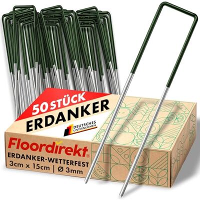 Floordirekt Hoogwaardig kunstgras voor balkon, terras en tuin, gazon, kunstgras voor balkon, terras en tuin, vele modellen, verschillende maten en diktes (grondanker, 50 stuks) Floordirekt Hoogwaardig kunstgras voor balkon, terras en tuin, gazon, kunstgras voor balkon, terras en tuin, vele modellen, verschillende maten en diktes (grondanker, 50 stuks)