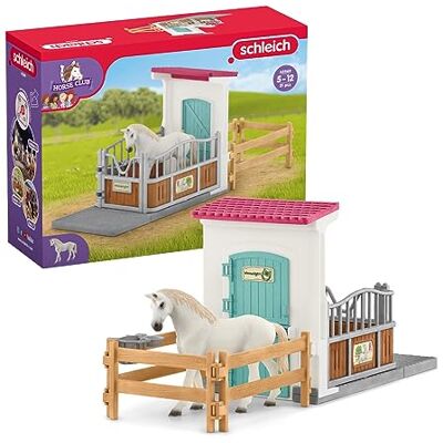 Schleich Horse Club Paardenbox 42569, set met figuren, veel functies en accessoires, cadeau voor meisjes en jongens, speelset vanaf 6 jaar, 21 delen Schleich Horse Club Paardenbox 42569, set met figuren, veel functies en accessoires, cadeau voor meisjes en jongens, speelset vanaf 6 jaar, 21 delen