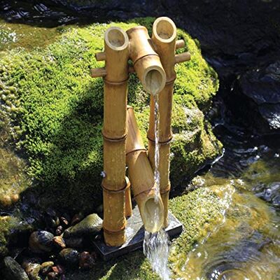 Aquascape 78306 Shishi-Odoshi geïnspireerd, polyhars herten Scarer Bamboo Fountain, geel Aquascape 78306 Shishi-Odoshi geïnspireerd, polyhars herten Scarer Bamboo Fountain, geel