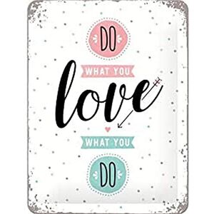ART Vintage Do What You Love cadeau-idee voor nostalgisch metaal, retro design, 15 x 20 cm ART Vintage Do What You Love cadeau-idee voor nostalgisch metaal, retro design, 15 x 20 cm