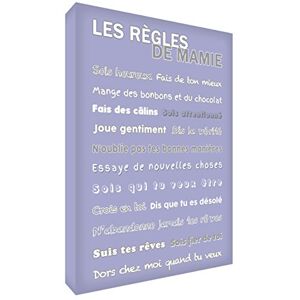 ART les Conseils de Mamie kunstdruk op canvas, 40 x 60 cm, lila ART les Conseils de Mamie kunstdruk op canvas, 40 x 60 cm, lila