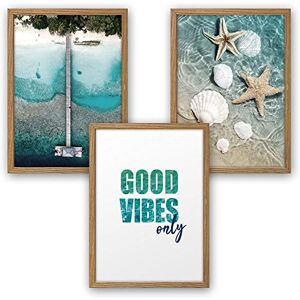 Kreative Feder Good Vibes Poster Set van 3 Good Vibes Premium Art Decoratie voor uw muur Woonkamer Slaapkamer Modern Fine Art DIN A4 / A3 (A4 natuurlijke lijst) Kreative Feder Good Vibes Poster Set van 3 Good Vibes Premium Art Decoratie voor uw muur Woonkamer Slaapkamer Modern Fine Art DIN A4 / A3 (A4 natuurlijke lijst)