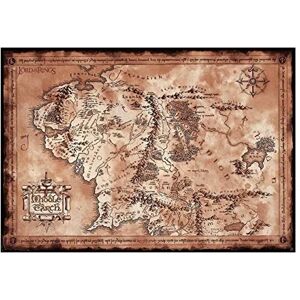 ABYSTYLE Lord of the Ringer Poster "Kaart" 91,5 x 61 cm ABYSTYLE Lord of the Ringer Poster "Kaart" 91,5 x 61 cm