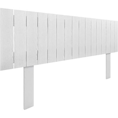 DHOME Hoofdeinde van gerecycled hout MDF met poten, palletstijl, verticale hardware inbegrepen (135 cm, wit hout) DHOME Hoofdeinde van gerecycled hout MDF met poten, palletstijl, verticale hardware inbegrepen (135 cm, wit hout)