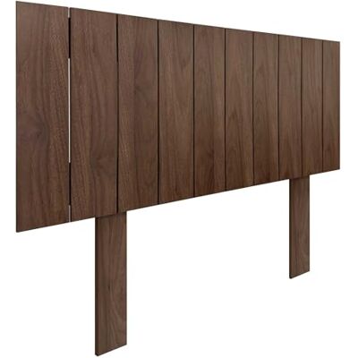 DHOME Hoofdeinde van gerecycled hout MDF met poten, palletstijl, verticale hardware inbegrepen (110 cm, walnoothout) DHOME Hoofdeinde van gerecycled hout MDF met poten, palletstijl, verticale hardware inbegrepen (110 cm, walnoothout)