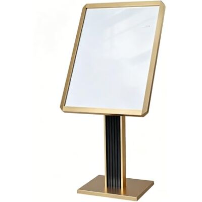 XUFWANYE Poster sign stand, réglable menu notification présentoir avec Heavy Duty base, porte, logo au sol pour poster, publicité, vente, présentoir de signalisation S5(50x70cm)-Gold XUFWANYE Poster sign stand, réglable menu notification présentoir avec Heavy Duty base, porte, logo au sol pour poster, publicité, vente, présentoir de signalisation S5(50x70cm)-Gold