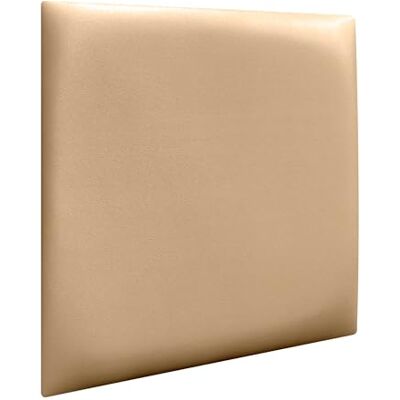 DHOME Gevoerde panelen van kunstleer, akoestische muurstickers, schokbescherming, hoofdeinde, decoratie voor huis, slaapkamer (champagne, 60 x 60 cm) DHOME Gevoerde panelen van kunstleer, akoestische muurstickers, schokbescherming, hoofdeinde, decoratie voor huis, slaapkamer (champagne, 60 x 60 cm)