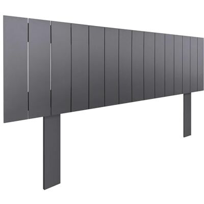 DHOME Hoofdeinde van gerecycled hout, MDF, met poten, verticale palletstijl, hardware inbegrepen (135 cm, effen grijs) DHOME Hoofdeinde van gerecycled hout, MDF, met poten, verticale palletstijl, hardware inbegrepen (135 cm, effen grijs)