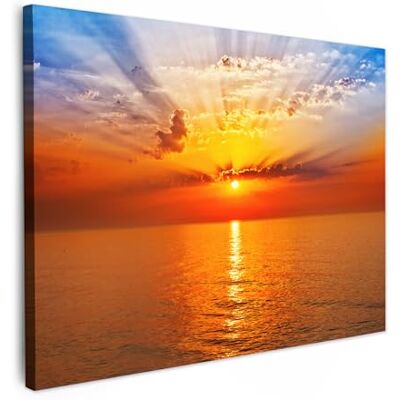 MuchoWow © Afdruk op canvas, schilderij 70 x 50 cm, muurschilderij, decoratie, woonkamer, reproducties, modern muurschilderij, zonsondergang- zee hemel oranje horizon water 70x50 cm Reproductions de Tableaux Murale Moderne Coucher soleil Mer Ciel Orange MuchoWow © Afdruk op canvas, schilderij 70 x 50 cm, muurschilderij, decoratie, woonkamer, reproducties, modern muurschilderij, zonsondergang- zee hemel oranje horizon water 70x50 cm Reproductions de Tableaux Murale Moderne Coucher soleil Mer Ciel Orange