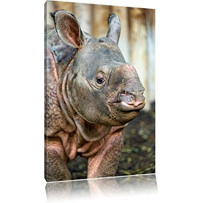 Pixxprint mooie neushoorn jonge foto canvas Afmeting: 60 x 40 cm Wanddecoraties Kunstdruk Volledig gemonteerd Pixxprint mooie neushoorn jonge foto canvas Afmeting: 60 x 40 cm Wanddecoraties Kunstdruk Volledig gemonteerd