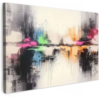 MuchoWow © Afdruk op canvas, schilderij 90 x 60 cm, wanddecoratie, reproducties van schilderijen, moderne wanddecoratie, abstract, kleurexplosie, landschap 90x60 cm Reproductions de Tableaux Murale Moderne Abstrait Explosion Couleurs Paysage MuchoWow © Afdruk op canvas, schilderij 90 x 60 cm, wanddecoratie, reproducties van schilderijen, moderne wanddecoratie, abstract, kleurexplosie, landschap 90x60 cm Reproductions de Tableaux Murale Moderne Abstrait Explosion Couleurs Paysage