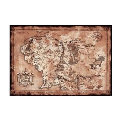 ABYSTYLE Lord of the Ringer Poster "Kaart" 91,5 x 61 cm ABYSTYLE Lord of the Ringer Poster "Kaart" 91,5 x 61 cm