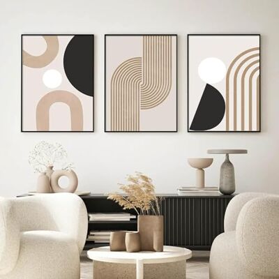 EudoER OTURRI Minimalistische schilderijen, abstracte lijn, posters, geometrische muurkunst, canvas, schilderij, woonkamer, modern interieur, woondecoratie, 50 x 70 cm, 3 x zonder lijst EudoER OTURRI Minimalistische schilderijen, abstracte lijn, posters, geometrische muurkunst, canvas, schilderij, woonkamer, modern interieur, woondecoratie, 50 x 70 cm, 3 x zonder lijst