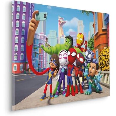 Komar Spidey and His Amazing Friends Selfie afbeelding voor kinderkamer, 60 x 40 cm, meerkleurig Komar Spidey and His Amazing Friends Selfie afbeelding voor kinderkamer, 60 x 40 cm, meerkleurig