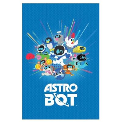 Pyramid Playstation Astro Bot ingelijste poster (Friends) 61 cm x 91 cm één maat Pyramid Playstation Astro Bot ingelijste poster (Friends) 61 cm x 91 cm één maat