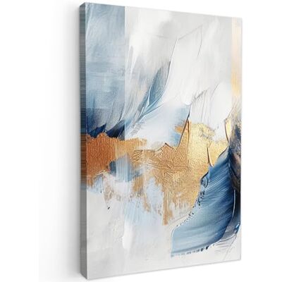 MuchoWow © Canvas Prints Deco Muurschildering Decoratie Woonkamer 80 x 120 cm – schilderij foto's slaapkamer canvas huis goud – blauw – aquarel – kunst – modern MuchoWow © Canvas Prints Deco Muurschildering Decoratie Woonkamer 80 x 120 cm – schilderij foto's slaapkamer canvas huis goud – blauw – aquarel – kunst – modern
