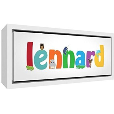 Little Helper LENNARD1542-FC-15DE ingelijste kunstdruk op canvas, motief "Lennard", klein, 19 x 46 x 3 cm Little Helper LENNARD1542-FC-15DE ingelijste kunstdruk op canvas, motief "Lennard", klein, 19 x 46 x 3 cm
