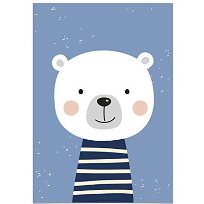 Panorama Afbeelding voor baby- of kinderkamer, beer 50 x 70 cm gedrukt op canvas van hoge kwaliteit wanddecoratie kinderkamer posters voor baby's en kinderen motief dieren Panorama Afbeelding voor baby- of kinderkamer, beer 50 x 70 cm gedrukt op canvas van hoge kwaliteit wanddecoratie kinderkamer posters voor baby's en kinderen motief dieren