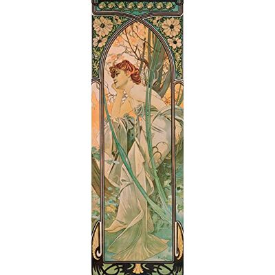 1art1 Alphonse Mucha poster De uren van de dag, avonddroom, 1899 poster reproductie 91 x 30 cm 1art1 Alphonse Mucha poster De uren van de dag, avonddroom, 1899 poster reproductie 91 x 30 cm