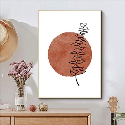Rumlly Terracotta Sun Boho stijl abstract canvas schilderij muurkunst posters woonkamer wanddecoratie bloem planten lijn kunstprints 20 x 30 cm zonder lijst Rumlly Terracotta Sun Boho stijl abstract canvas schilderij muurkunst posters woonkamer wanddecoratie bloem planten lijn kunstprints 20 x 30 cm zonder lijst