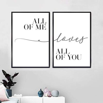 XIANGPEIFBH Zwart-wit motiverende liefdesposters print canvas schilderij voor woonkamer foto decoratie 50 x 70 cm x 2 stuks zonder lijst XIANGPEIFBH Zwart-wit motiverende liefdesposters print canvas schilderij voor woonkamer foto decoratie 50 x 70 cm x 2 stuks zonder lijst