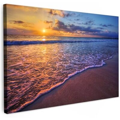 MuchoWow © Afdruk op canvas, foto, schilderij, wanddecoratie 30 x 20 cm – slaapkamer woonkamer huis decoratie keuken zee – strand – zonsondergang – wolken – horizon MuchoWow © Afdruk op canvas, foto, schilderij, wanddecoratie 30 x 20 cm – slaapkamer woonkamer huis decoratie keuken zee – strand – zonsondergang – wolken – horizon