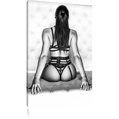 Pixxprint Dames brunette van sexy dessous, foto canvas, grootte: 80 x 60 cm, wanddecoratie, kunstdruk, compleet gemonteerd Pixxprint Dames brunette van sexy dessous, foto canvas, grootte: 80 x 60 cm, wanddecoratie, kunstdruk, compleet gemonteerd