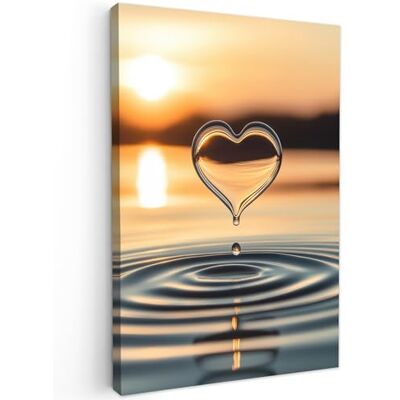 MuchoWow © Afdruk op canvas, wanddecoratie, schilderijen, kunst 20 x 30 cm – wanddecoratie slaapkamer hart – water – zonsondergang – natuur – Zen MuchoWow © Afdruk op canvas, wanddecoratie, schilderijen, kunst 20 x 30 cm – wanddecoratie slaapkamer hart – water – zonsondergang – natuur – Zen