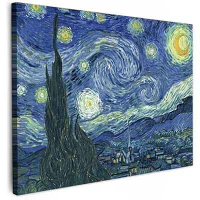 MuchoWow © Afdruk op canvas, foto, schilderij, wanddecoratie 80 x 60 cm – slaapkamer woonkamer huis decoratie keuken Van Gogh – kunst – blauw – vintage – kunstenaar MuchoWow © Afdruk op canvas, foto, schilderij, wanddecoratie 80 x 60 cm – slaapkamer woonkamer huis decoratie keuken Van Gogh – kunst – blauw – vintage – kunstenaar