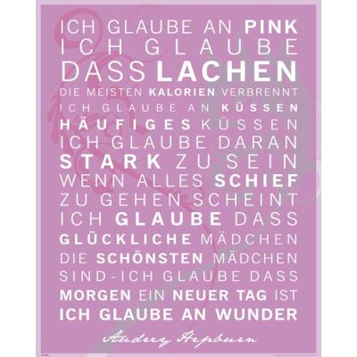 empireposter Ik geloof in roze citaten motiverende poster 40 x 50 cm empireposter Ik geloof in roze citaten motiverende poster 40 x 50 cm
