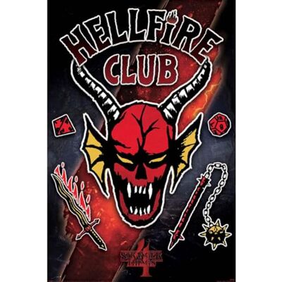 Pyramid STRANGER THINGS 4 Hellfire Club embleem Rift Poster 61 x 91 cm Pyramid STRANGER THINGS 4 Hellfire Club embleem Rift Poster 61 x 91 cm