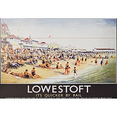 Pyramid Lowestoft Beach kunstdruk op hout, 40 x 59 cm, 40 x 59 x 1,3 cm, meerkleurig Pyramid Lowestoft Beach kunstdruk op hout, 40 x 59 cm, 40 x 59 x 1,3 cm, meerkleurig