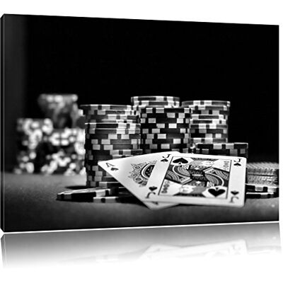 Pixxprint Poker Tafel Las Vegas Art canvasafbeelding, 100 x 70 cm, wandmontage, XXL Pixxprint Poker Tafel Las Vegas Art canvasafbeelding, 100 x 70 cm, wandmontage, XXL