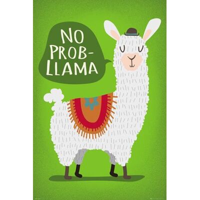 empireposter Poster dieren Llama No Probllama + poster empireposter Poster dieren Llama No Probllama + poster