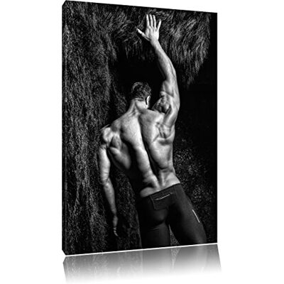 Pixxprint Sexy heren Spier Art B & W foto canvas grootte: 60 x 40 cm wanddecoratie kunstdruk compleet gemonteerd Pixxprint Sexy heren Spier Art B & W foto canvas grootte: 60 x 40 cm wanddecoratie kunstdruk compleet gemonteerd