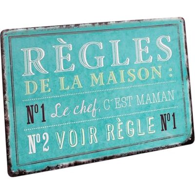 Hioni Huisregels, metalen bord bord poster metalen plaat slogan kunst decor vintage pr huis café pub Hioni Huisregels, metalen bord bord poster metalen plaat slogan kunst decor vintage pr huis café pub
