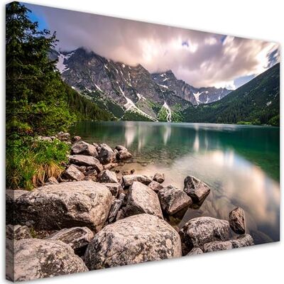 Feeby Afbeelding op canvas wanddecoratie schilderij landschap meer bergen natuur 45 x 30 cm 1 deel slaapkamer canvas canvas schilderijen slaapkamer decoratie slaapkamer Feeby Afbeelding op canvas wanddecoratie schilderij landschap meer bergen natuur 45 x 30 cm 1 deel slaapkamer canvas canvas schilderijen slaapkamer decoratie slaapkamer