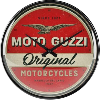 ART Retro klok, Ø 31 cm, Moto Guzzi Original Motorcycles cadeau-idee voor motorrijders, officieel gelicentieerd product (OLP), wanddecoratie keuken, vintage design ART Retro klok, Ø 31 cm, Moto Guzzi Original Motorcycles cadeau-idee voor motorrijders, officieel gelicentieerd product (OLP), wanddecoratie keuken, vintage design