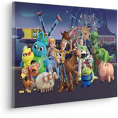 Komar Afbeelding op spieraam Toy Story the Greatest Team, afmetingen: 40 x 60 cm wandafbeelding voor kinderkamer, meerkleurig Komar Afbeelding op spieraam Toy Story the Greatest Team, afmetingen: 40 x 60 cm wandafbeelding voor kinderkamer, meerkleurig