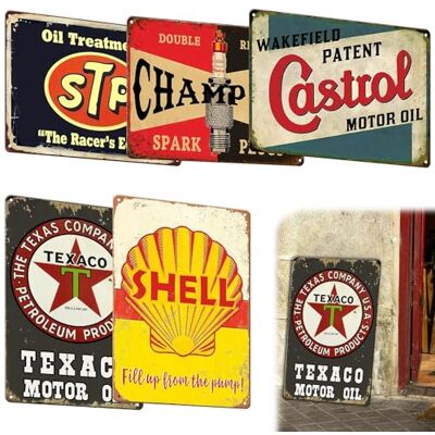 GOMETY Set van 5 retro metalen platen Garagedecoratie 20 x 30 cm Retro stijl Voor motorfiets, garage, motorfiets Gepersonaliseerd Verjaardagscadeau voor mannen GOMETY Set van 5 retro metalen platen Garagedecoratie 20 x 30 cm Retro stijl Voor motorfiets, garage, motorfiets Gepersonaliseerd Verjaardagscadeau voor mannen