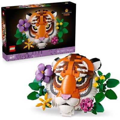 Lego Art De collectie Fauna – de tijger – bouwset voor volwassenen – 3D-wanddecoratie met dieren en bloemen uit de Botanicals serie – doe-het-zelf decoratief project voor huis of kantoor – cadeau-idee 31217 Lego Art De collectie Fauna – de tijger – bouwset voor volwassenen – 3D-wanddecoratie met dieren en bloemen uit de Botanicals serie – doe-het-zelf decoratief project voor huis of kantoor – cadeau-idee 31217