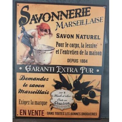Antic Line Metalen bord Zeep 33 x 25 cm Antic Line Metalen bord Zeep 33 x 25 cm