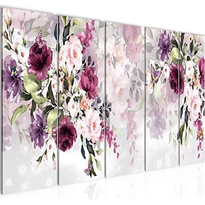 ART Schilderij met bloemenmotief, kunstdruk op canvas, wanddecoratie, woonkamer, slaapkamer 026656c ART Schilderij met bloemenmotief, kunstdruk op canvas, wanddecoratie, woonkamer, slaapkamer 026656c