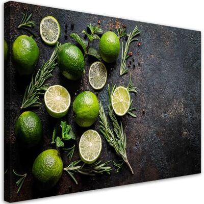 Feeby Decoratieve Schilderijen Afbeelding Woonkamer Groot Formaat Limoen Fruit Kruiden voor de keuken 90 x 60 1 deel Muurdecoratie Gedrukt Canvas Print op Canvas Schilderij Feeby Decoratieve Schilderijen Afbeelding Woonkamer Groot Formaat Limoen Fruit Kruiden voor de keuken 90 x 60 1 deel Muurdecoratie Gedrukt Canvas Print op Canvas Schilderij
