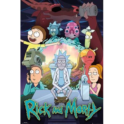 empireposter Rick & Morty Poster Seizoen 4 + Poster empireposter Rick & Morty Poster Seizoen 4 + Poster